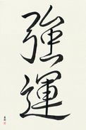 Japanese Calligraphy Art - Very Lucky (kyouun) (VD3A)