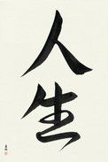 Japanese Calligraphy Art - Life (jinsei) (VS3A)