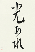 Japanese Calligraphy Art - Let There Be Light (hikari are) (VS6A)