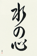 Japanese Calligraphy Art - Heart Like Water (mizu no kokoro) (VD2A)