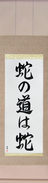 Japanese Hanging Scroll - Snakes Follow The Way Of Serpents (ja no michi wa hebi) (VS5A)