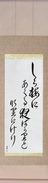 Japanese Hanging Scroll - Buson - To white plum blossoms, Each night just dawning, Evermore (shiraume ni akuru yo bakari to nari ni keri) (VD6A)