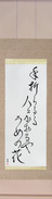 Japanese Hanging Scroll - Chiyojo - To the person breaking off the branch, giving its fragrance, the plum blossom (taoraruru hito ni kaoru ya ume no hana) (VD6A)