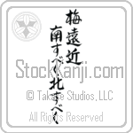 Buson - Plum blossoms everywhere, I should go south, I should go north (ume ochikochi minami subeku kita subeku) (VS6A)