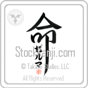Zelma Is My Life Japanese tattoo design with Zelma (zel-mah) in katakana inside the kanji for My Life by Eri Takase