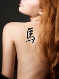 Japanese Horse Tattoo by Master Japanese Calligrapher Eri Takase
