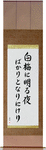 To white plum blossoms, Each night just dawning, Evermore Japanese Scroll by Master Japanese Calligrapher Eri Takase