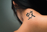 Japanese Mosquito Tattoo by Master Japanese Calligrapher Eri Takase