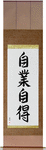 You Reap What You Sow Japanese Scroll by Master Japanese Calligrapher Eri Takase