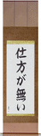 It Cannot Be Helped Japanese Scroll by Master Japanese Calligrapher Eri Takase