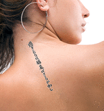 Japanese Let what is past flow away downstream Tattoo by Master Japanese Calligrapher Eri Takase