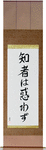 The Wise Have No Delusions Japanese Scroll by Master Japanese Calligrapher Eri Takase