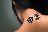 Japanese Year of the Monkey Tattoo by Master Japanese Calligrapher Eri Takase